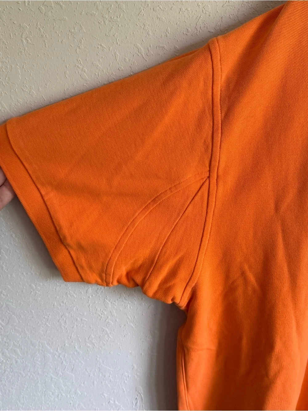 Men’s XL Orange Orvis Heavyweight Baggy Outdoor Fishing Short Sleeve Polo